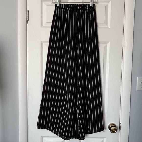 Mind Code Super Wide Leg Striped Pants - Size S - Picture 1 of 6